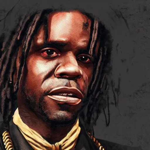 Image similar to Rapper Chief Keef In Django redemption 2 digital art 4K quality super realistic