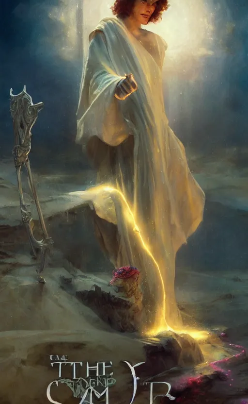 Image similar to the grime reaper holds the sands of time in his hand by kev walker and wlop and delphin enjolras and daniel f. gerhartz