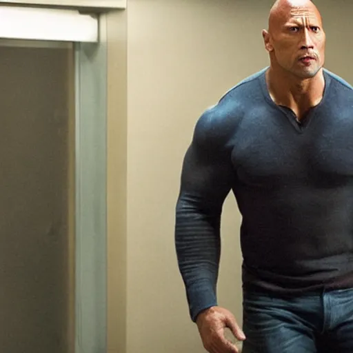 Image similar to dwayne johnson as john macintyre in diehard film, box office scene