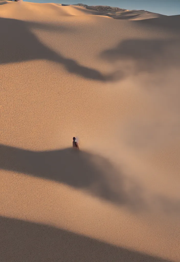 Prompt: realistic photo of a person burning on the balcony, desert dunes in the background, big sun in the sky, realistic, soft natural volumetric lighting, beautifully detailed 4 k octane render, 4 k post processing 8 k