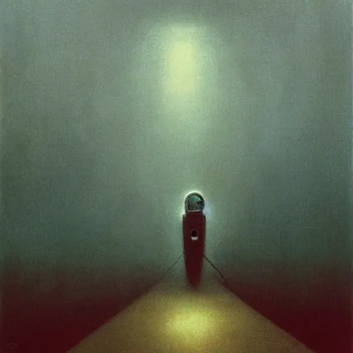 Prompt: Expired commuter ghost. Zdzisaw Beksinski.