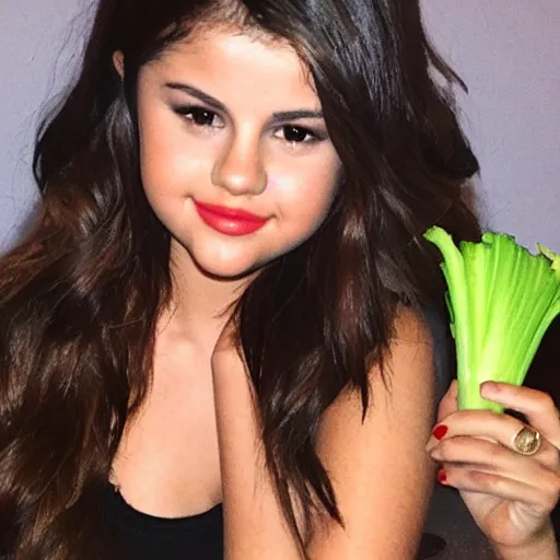 Image similar to selena gomez as celery