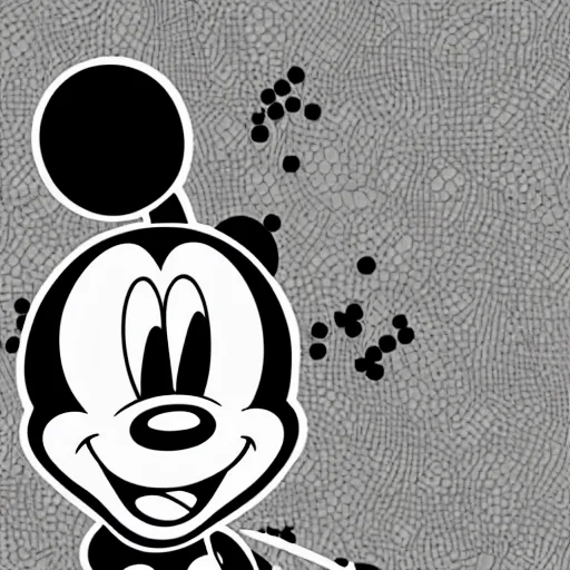 Image similar to mickey mouse hitler youth vector art illustrative cell shaded detailed by ilya kushinov