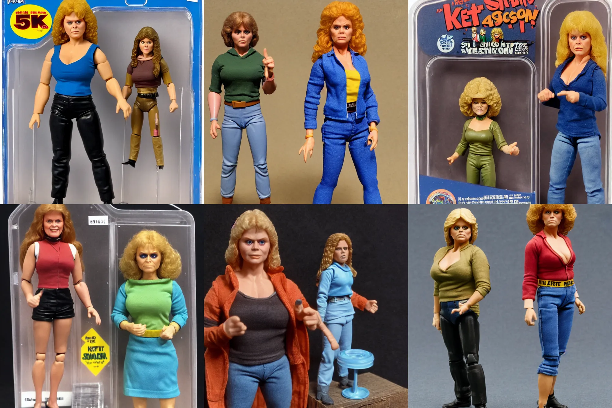Prompt: Sally Struthers as a 1980's Kenner style action figure, 5 points of articulation, full body, 4k, highly detailed