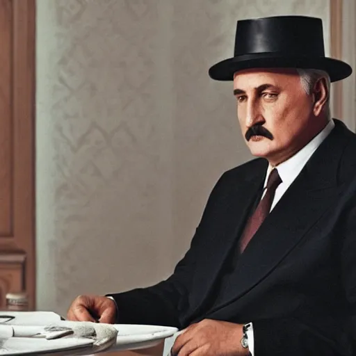 Image similar to Alexander Lukashenko as Vito Corleone