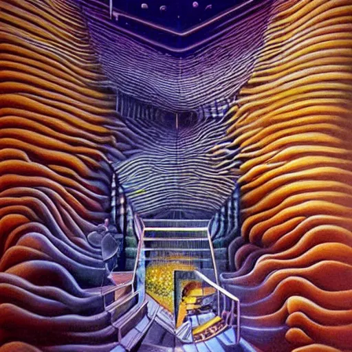 Image similar to the infinite hotel, Mind-Blowing Illusion Painting by Tomek Sętowski