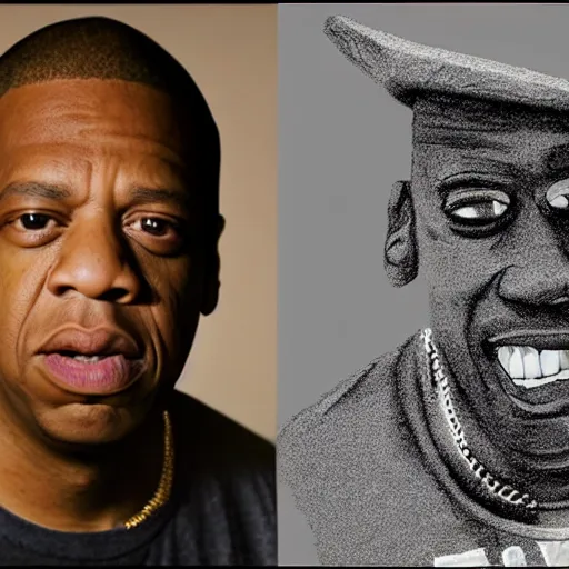 Image similar to jayz, as a character in spongebob