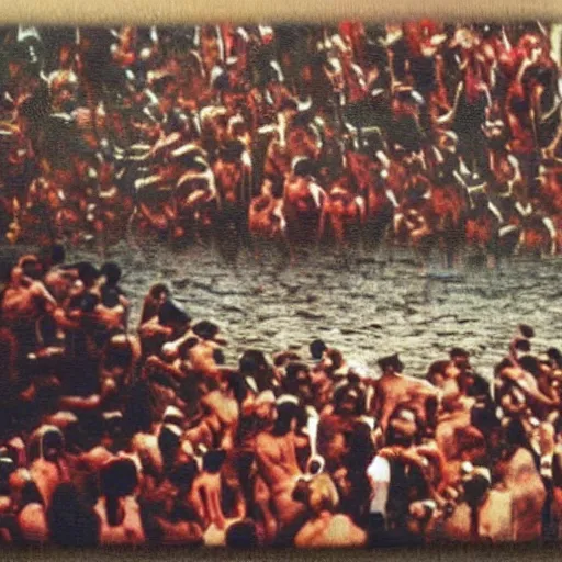 Image similar to 1970 color photo Polaroid of Moises Crossing the Red Sea