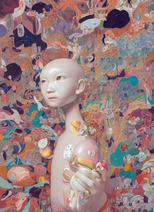 Image similar to photograph of a surreal contemporary ceramic sculpture, by victo ngai, by hikari shimoda