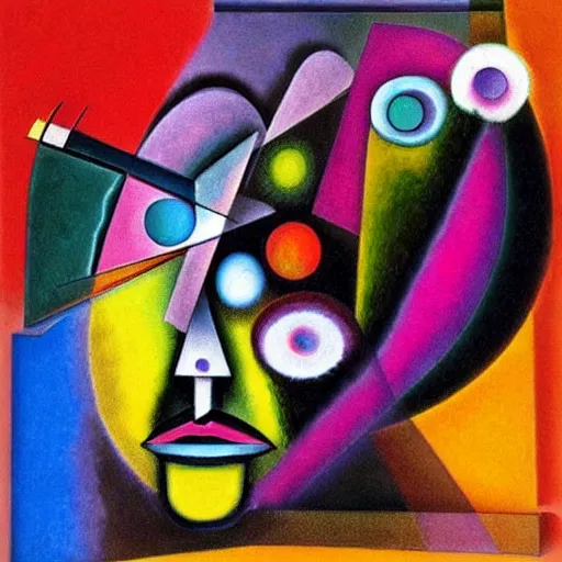 Prompt: 3d face by Kandinsky