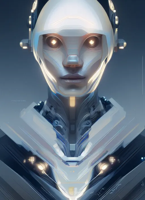 Image similar to symmetry!! portrait of robot, sci - fi, intricate, highly detailed, dynamic lighting, digital art, digital painting, artstation, wlop, sharp focus, illustration, art by artgerm and greg rutkowski and alphonse mucha, 8 k