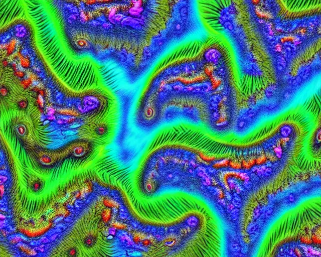 Image similar to deepdream slugdogs. a beautiful image of a mountain river, altered by googles deepdream algorithm