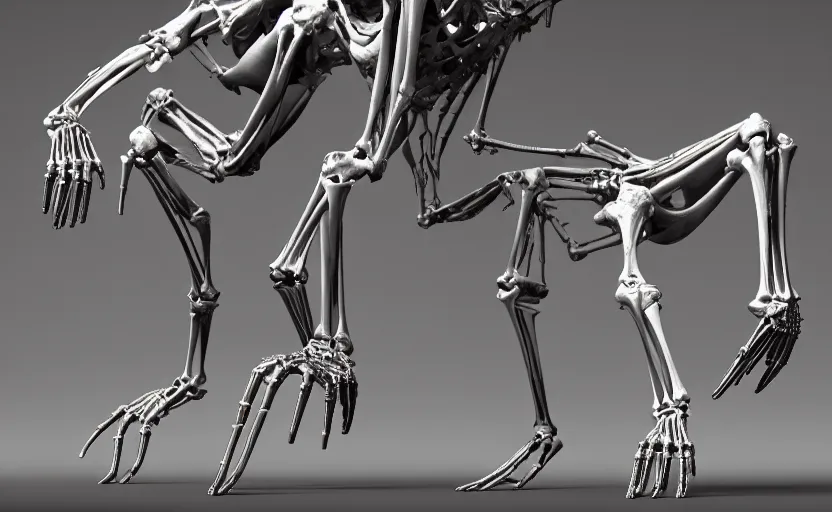 Prompt: stylized shiny polished silver statue full body extra limbs bizarre cosmic horror quadruped animal ( ( skeleton ) ) framework four legs made of marble of slug creature tendrils, perfect symmetrical body, perfect symmetrical face, hyper realistic, hyper detailed, by johannen voss, by michelangelo, octane render, blender, 8 k, displayed in pure white studio room