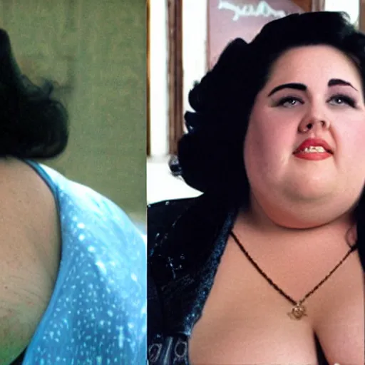 Prompt: a fat woman that looks like elvis