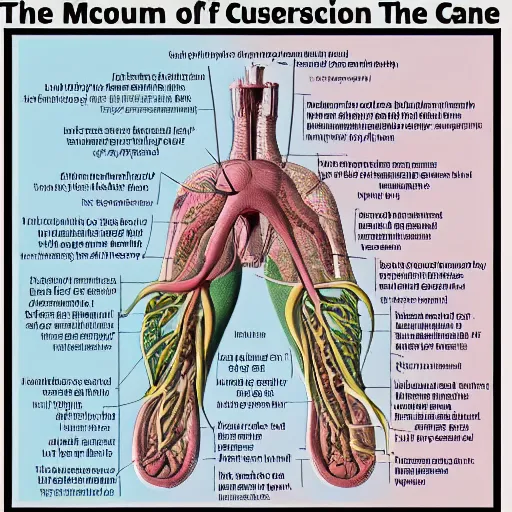 Image similar to the cure for cancer, highly detailed, scientifically accurate, diagram, English