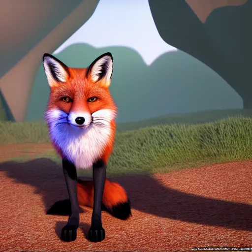 Prompt: handsome fox male wearing a black tuxedo, Pixar animated still, high quality HDR octane render