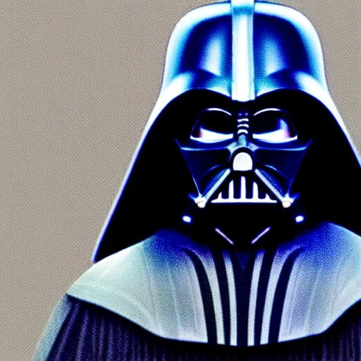 Image similar to darth vader holding a blue crown