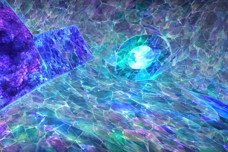 Image similar to landscape kaleidoscope textural dream journey space simulation biological quantum crystalline micrograph, unreal engine, octane render, 4 k