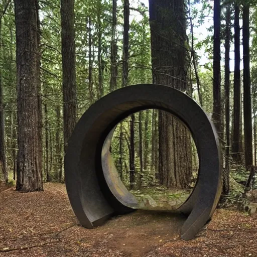 Prompt: stargate portal in the woods