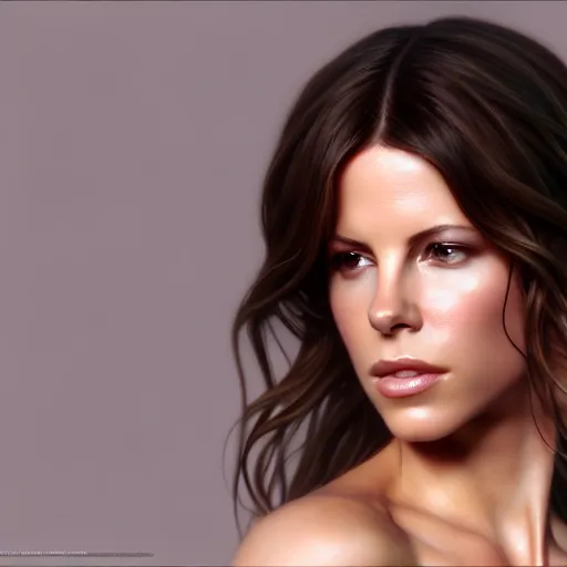 Prompt: beautiful digital painting of young kate beckinsale background with high detail, 8 k, stunning detail, photo by artgerm, greg rutkowski and alphonse mucha, unreal engine 5, 4 k uhd