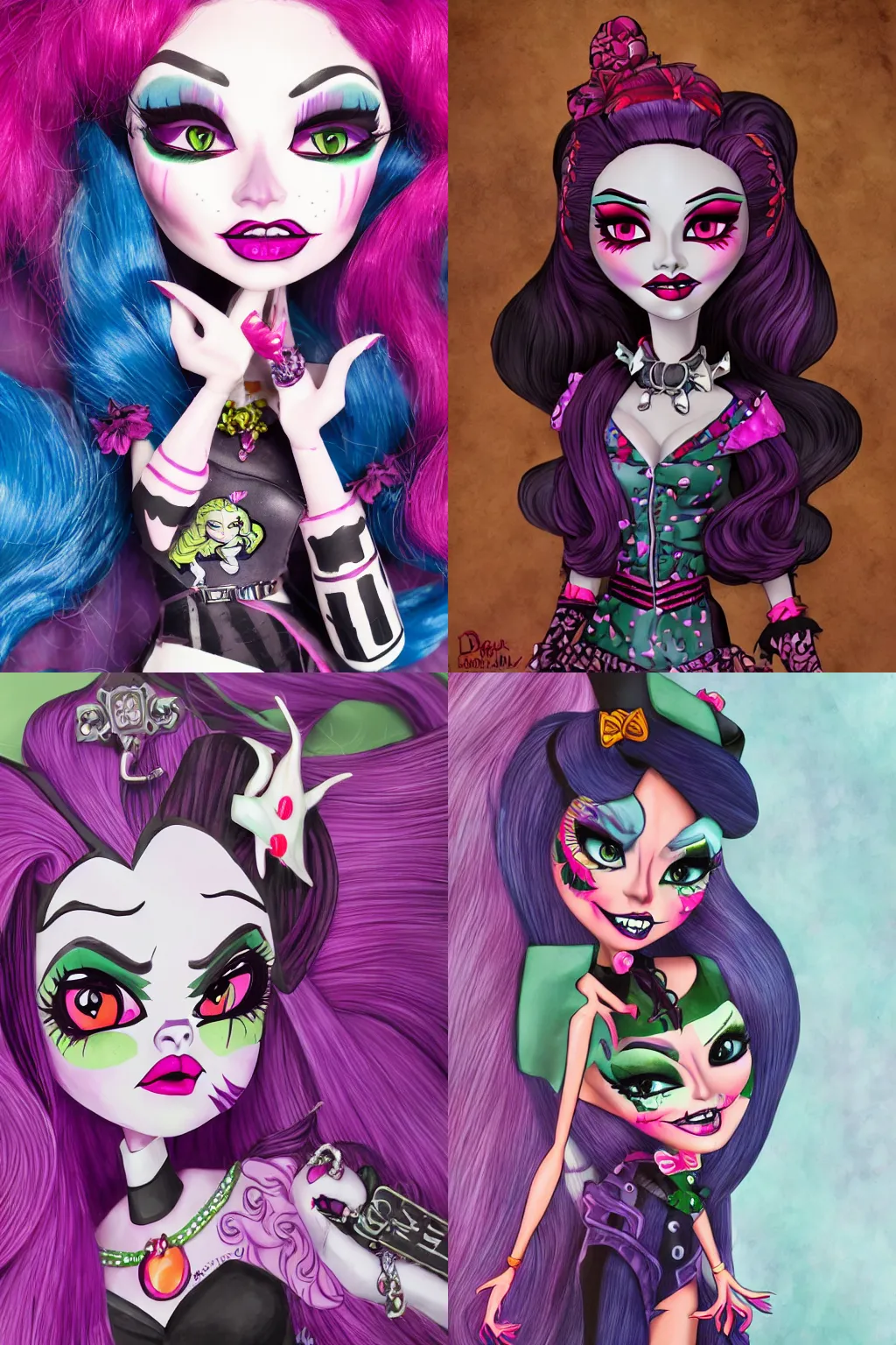 Prompt: detailed portrait of draculaura from monster high, cartoon style by loish, soft lighting, detailed, fine clothing