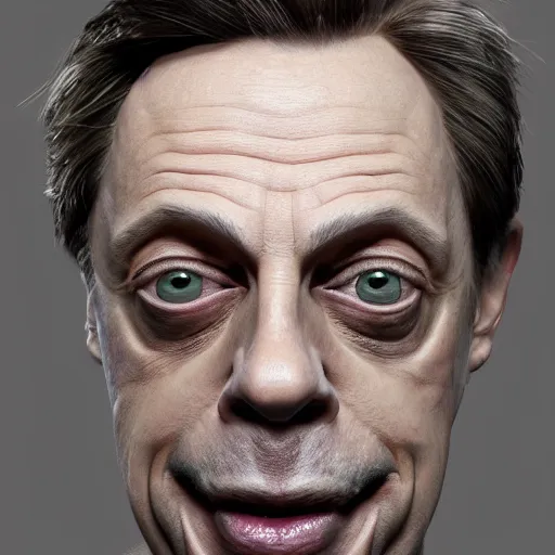Prompt: hyperrealistic mixed media image of steve buscemi, exaggerated teeth, stunning 3 d render inspired art by xiang duan and thomas eakes, perfect facial symmetry, immaculate complexion, realistic, highly detailed attributes and atmosphere, dim volumetric cinematic lighting, 8 k octane detailed render, post - processing, masterpiece,