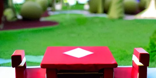 Image similar to Super Mario-themed red table