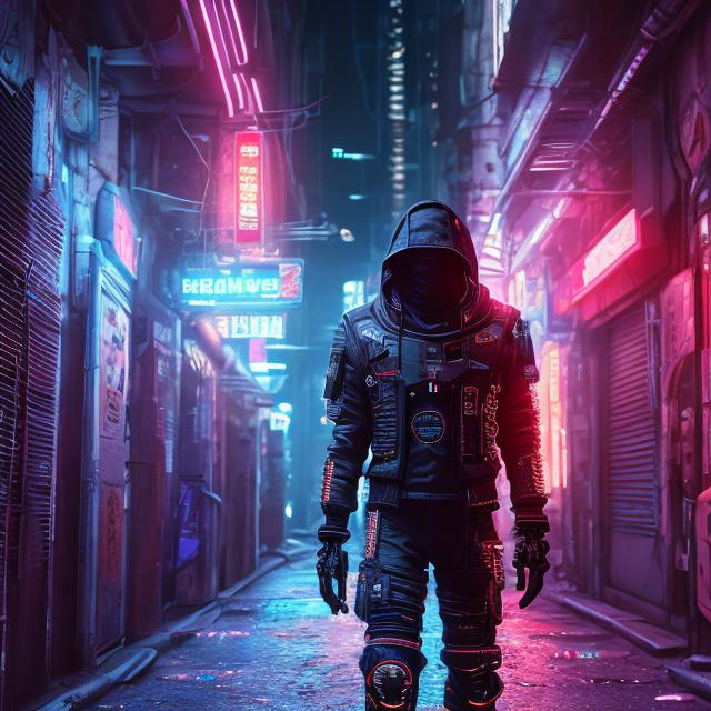 UHD 8k high quality neon lighting cyberpunk hyper realism Very detailed  male futuristic ass