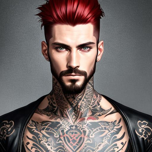 male, tattoo, intricate detail, Detailed face, phot... | OpenArt