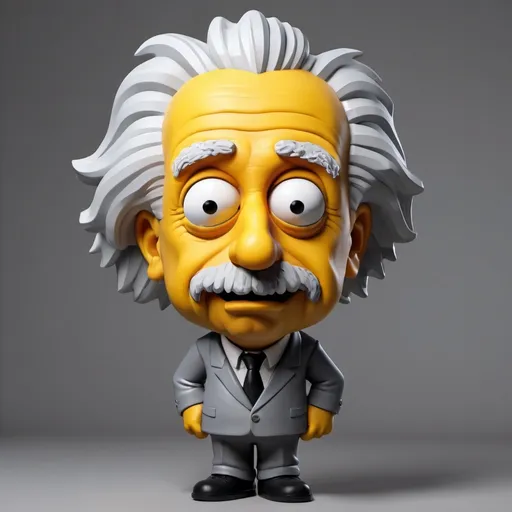 Prompt: Albert Einstein sin 3d Simpson style with oversized head