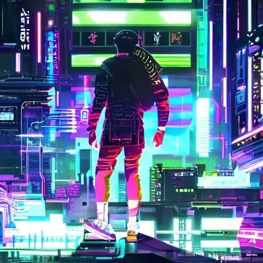 Prompt: lofi boy,cyberpunk