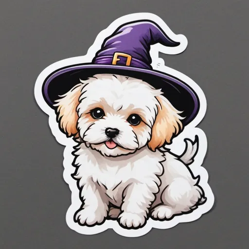 Prompt: witch Maltipoo puppy 