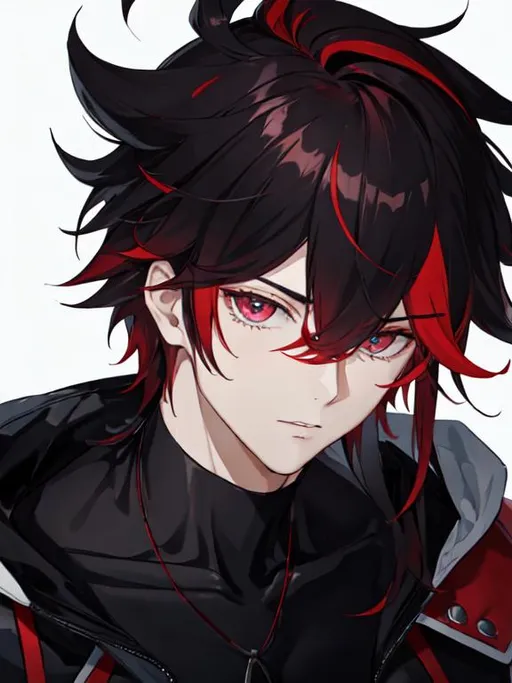 Prompt: Zerif 1male (Red side-swept hair covering his right eye) 