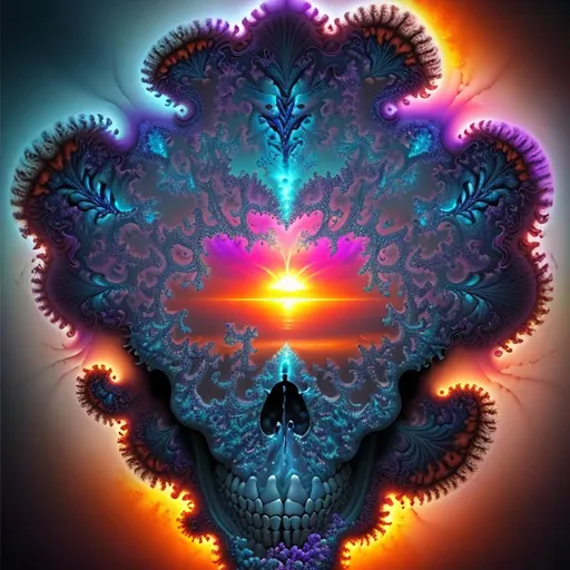 Prompt: Tropical Aquatic 3D HD Mandelbrot Julia Fractal misty plasma sunset ({heart-shape}{Skull}) freeform psychedelic chaos, ultra detailed full body artistic photography, detailed rugged Gorgeous detailed face, shadows, oil on canvas, brush strokes, ultra sharp focus, ominous, matte painting movie poster, golden ratio, epic, intricate, cinematic character render, hyper realistic, 64K --s98500