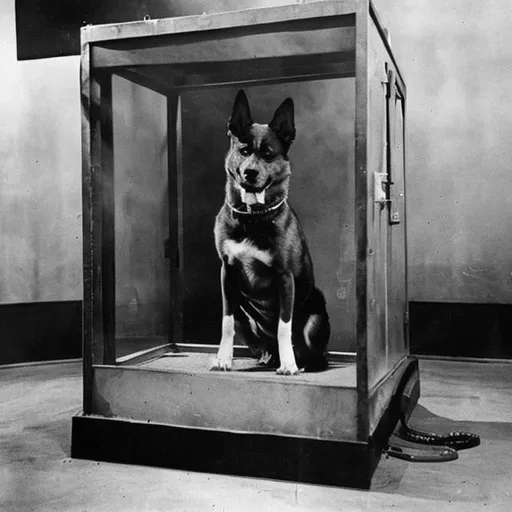 Prompt: dog in gas chamber