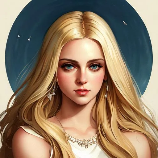 Prompt: enchanting,sticker of a full body picture of a Madonna, 26 years old, long blonde hair, highly detailed beautyfull face, banksy art, Ilya kuvshinov, freedom, soul, digital illustration, comic style, fantasy noir, approaching perfection, dynamic, highly detailed, watercolor painting, artstation, concept art, smooth, sharp focus, illustration, art by Ilya kuvshinov 