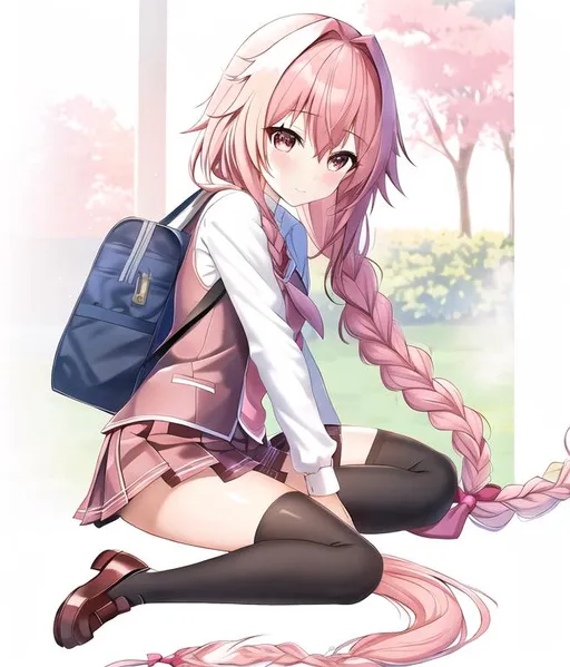 Cute Anime School Girl Hair