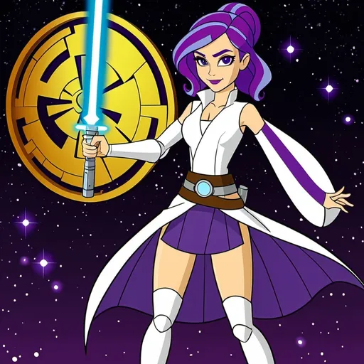 Prompt: star wars equestria girls adult jedi rarity
