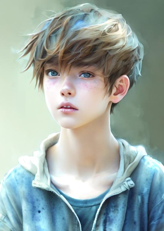 1 boy, hyper realistic watercolor masterpiece, full... | OpenArt