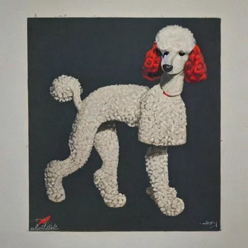 Poodle 1950s art | OpenArt