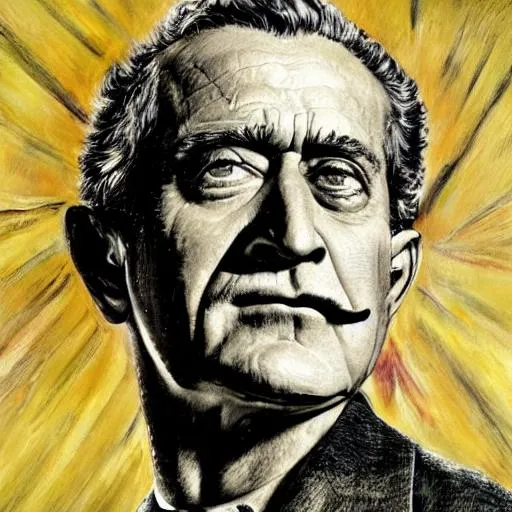 Prompt: high-quality high-detail highly-detailed breathtaking hero ((by Salvador Dali)) - ((George W Bush)) superhero pose. Full form. Ultra high definition quality 68k
