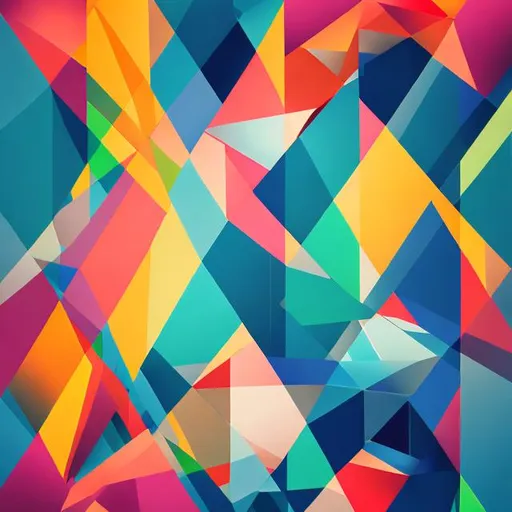 Prompt: abstract geometric art colorful