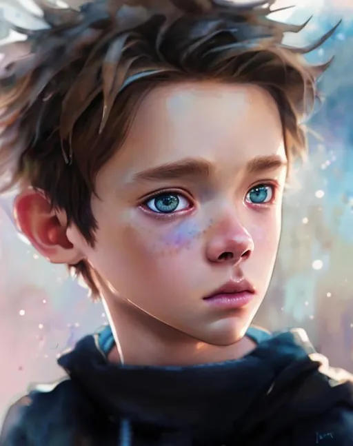 1 boy, hyper realistic watercolor masterpiece, full... | OpenArt