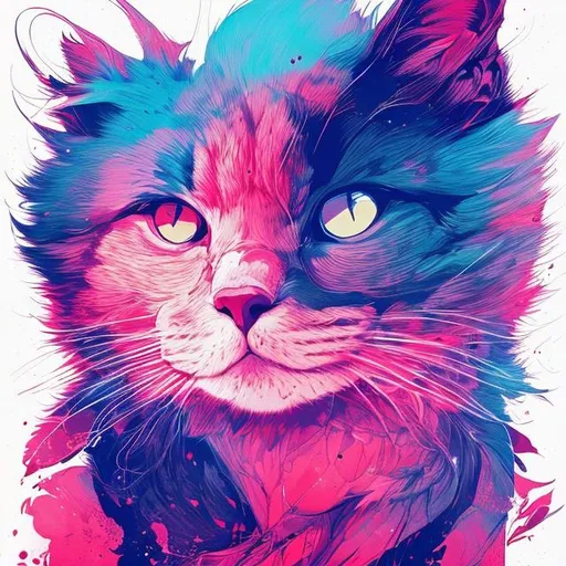 Prompt: beautiful cat | in the center | key visual | complex | highly detailed | breathtaking beauty | precise lines | bright | all-round cinema | Karn Griffiths | Conrad Roset - v 5 -q 2 -s 750