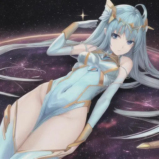 Prompt: space goddess, slim