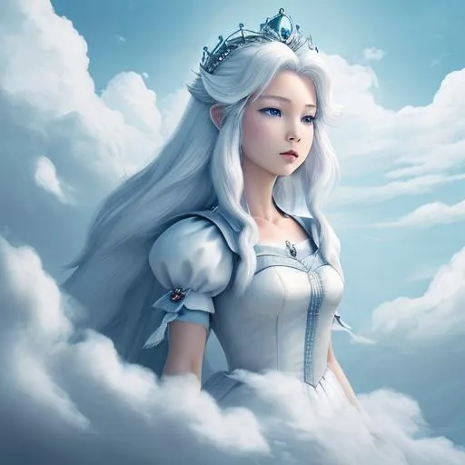 Prompt: cloud princess cloud white 