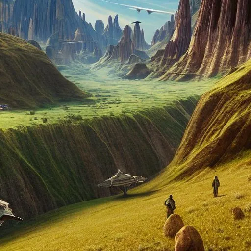 A variety of Star Wars aliens exploring a world who... OpenArt