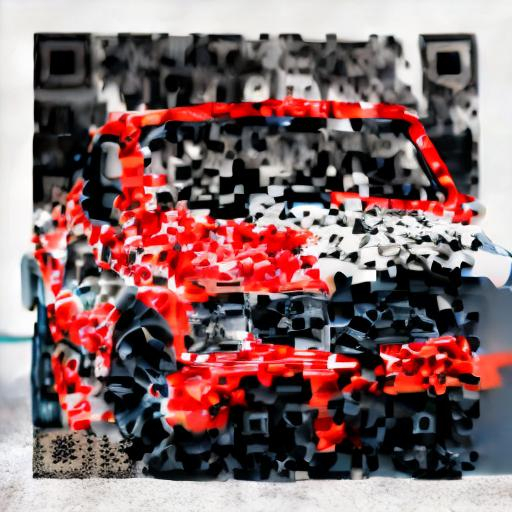 red white black car | OpenArt