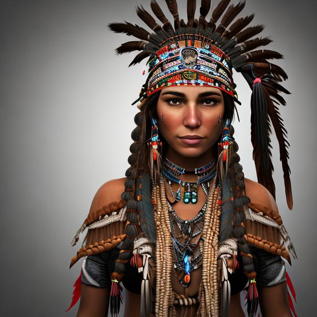 Cajun woman with hyper detailed Native American clot... OpenArt