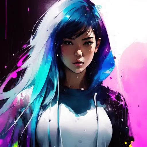 Prompt:  gorgeous stunning anime girl, aged 23, blone hair, Full body, sit cross-legged, glamour, wear wet see-through white crop-top T-shirt, wet skin, shiny leggings, Wet hair, night sky, rain, gothic background, hyperdetailed painting, luminism, art by Carne Griffiths and Wadim Kashin concept art, 4k resolution, fractal isometrics details bioluminescens , 3d render, octane render, intricately detailed , cinematic, trending on artstation Isometric Centered hypereallistic cover photo awesome full color, hand drawn , gritty, realistic mucha , intricate, hit definition , cinematic,Rough sketch, bold lines, on paper.